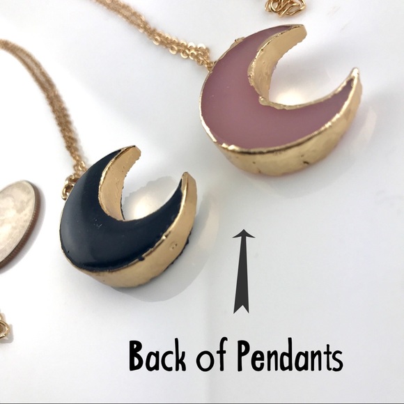 Faux Druzy Moon necklace - Picture 5 of 5
